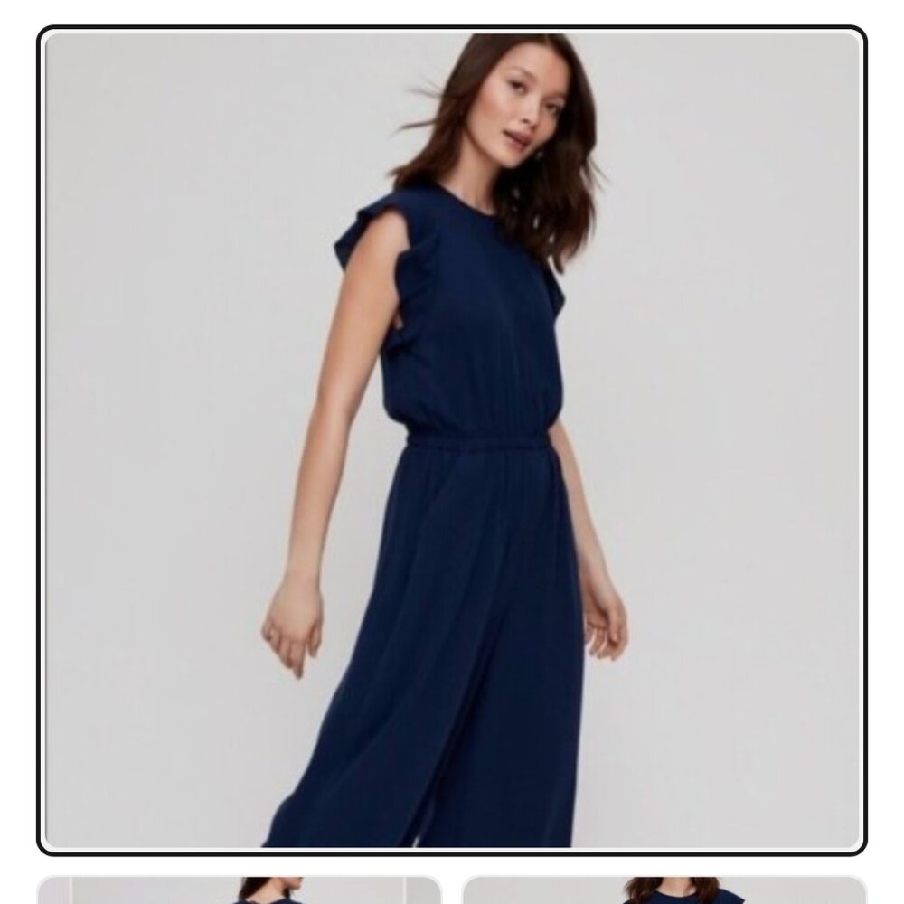 Wilfred by Aritzia Fleurette Jumpsuit in Navy